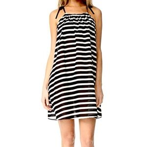 kate spade Black and White Striped Swim Coverup